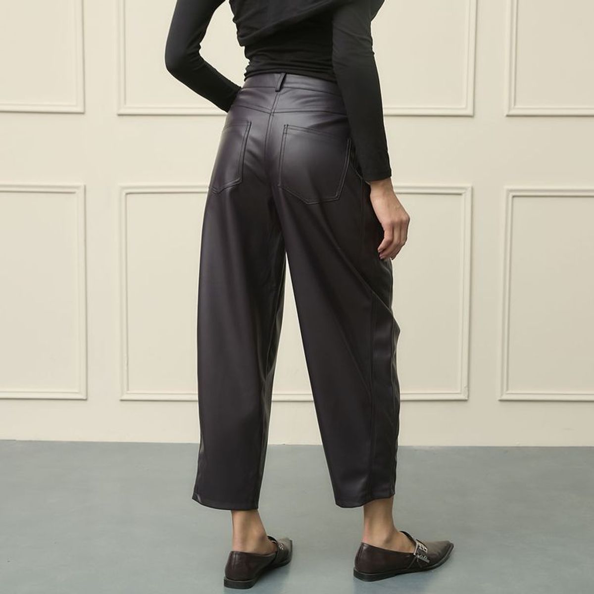 BASEMENT - Pantalón Wide Leg Mujer Tiro Medio Basement