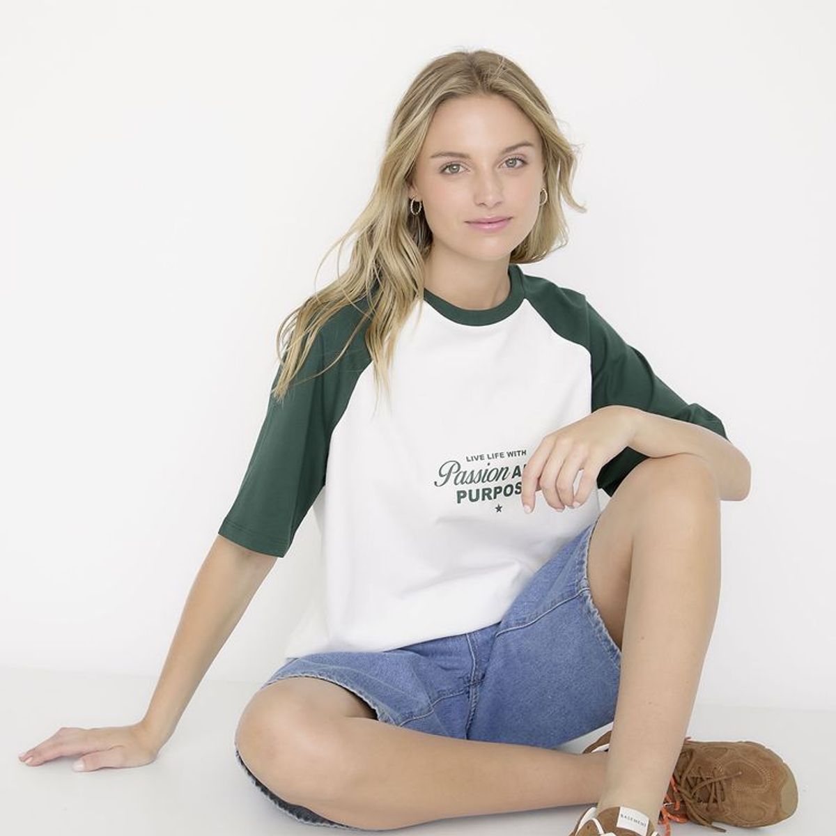 SYBILLA - Camiseta Mujer con Estampado Manga corta de Algodón Sybilla