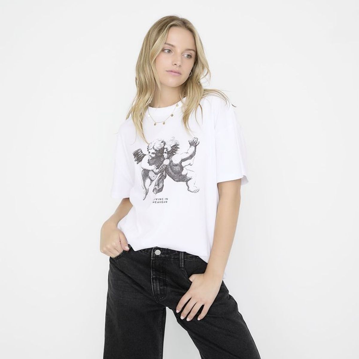 SYBILLA - Camiseta Mujer con Estampado Manga corta de Algodón Sybilla