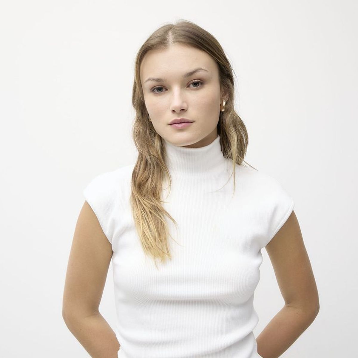 SYBILLA - Blusa Mujer Sin mangas de Algodón Sybilla