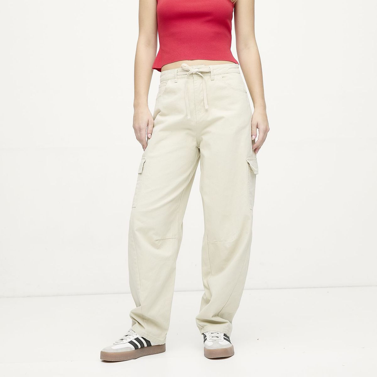 SYBILLA - Pantalón Cargo Mujer Tiro medio Sybilla