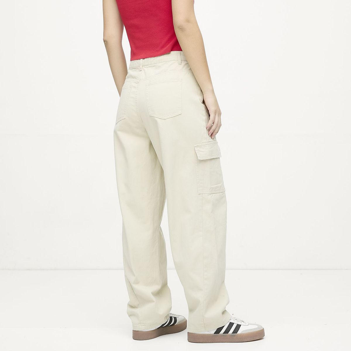 SYBILLA - Pantalón Cargo Mujer Tiro medio Sybilla