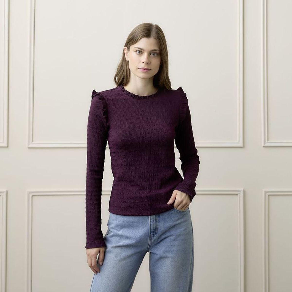 BASEMENT - Blusa Mujer  Manga Larga Basement