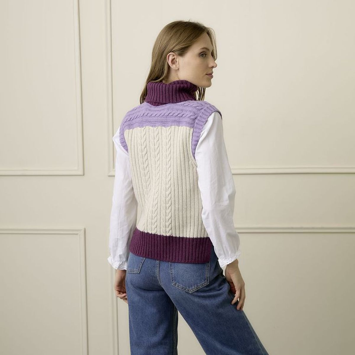 BASEMENT - Chaleco Mujer Tejido de Algodón Basement