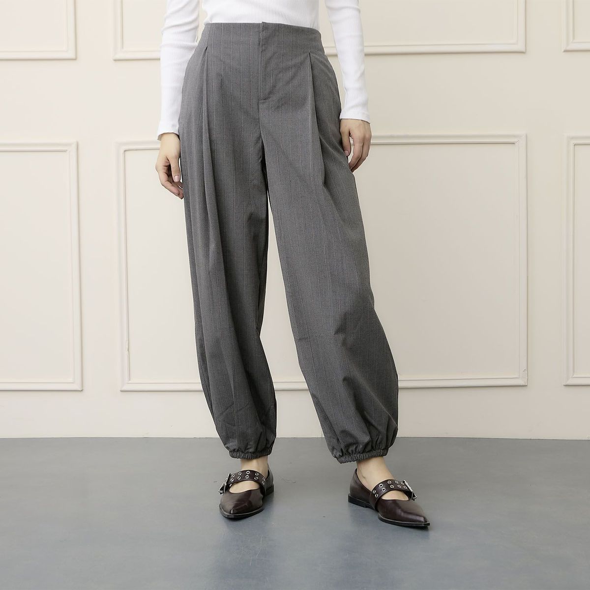 BASEMENT - Pantalón Balloon Mujer Tiro medio Basement