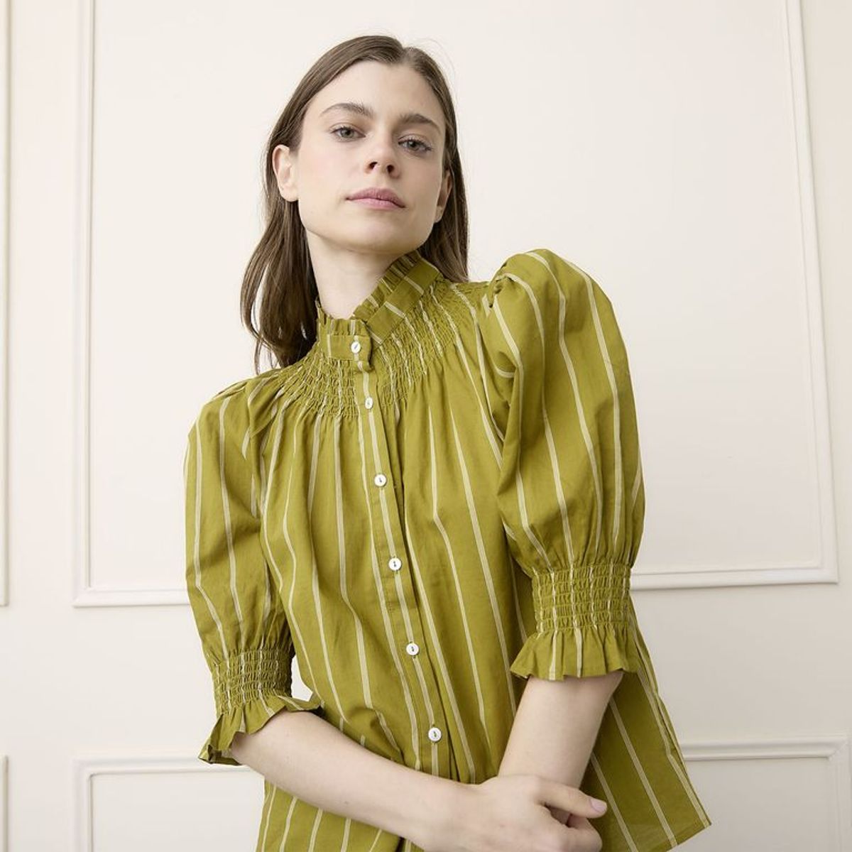 BASEMENT - Blusa Mujer Manga 3/4 de Algodón Basement
