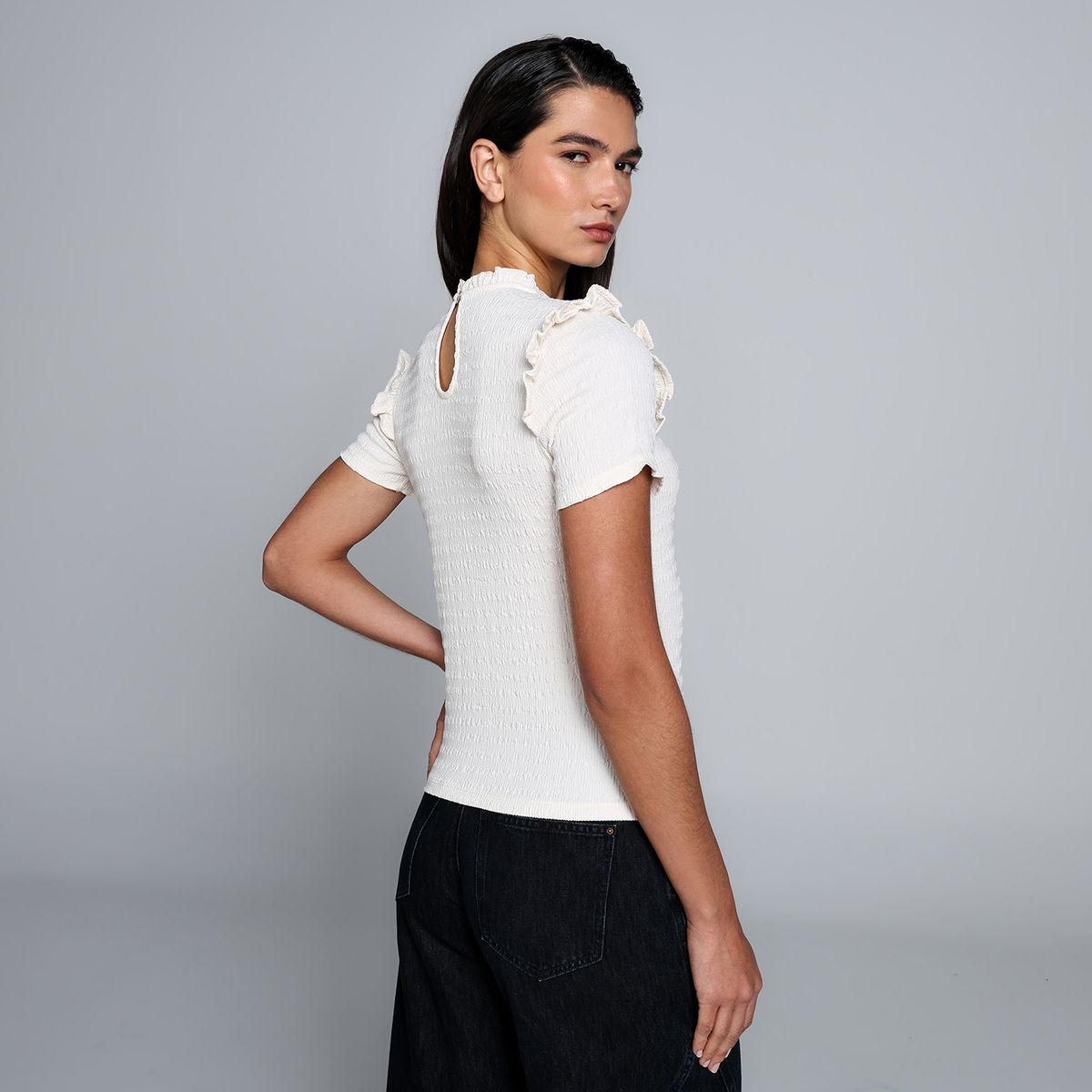 BASEMENT - Blusa Mujer Manga corta Basement