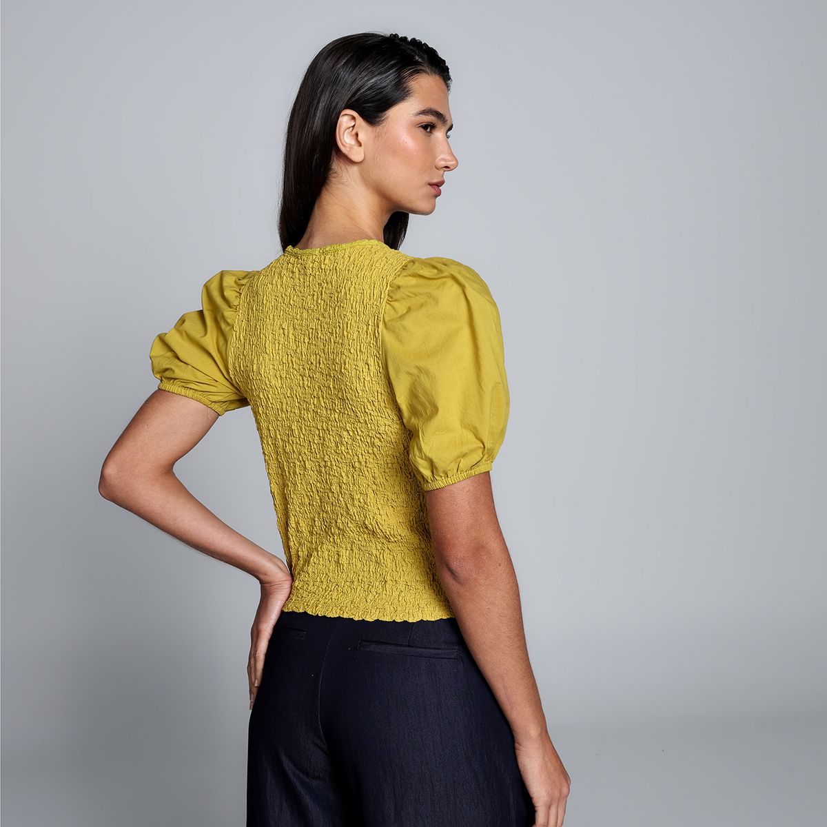 BASEMENT - Blusa Mujer Manga Corta De Algodón Basement