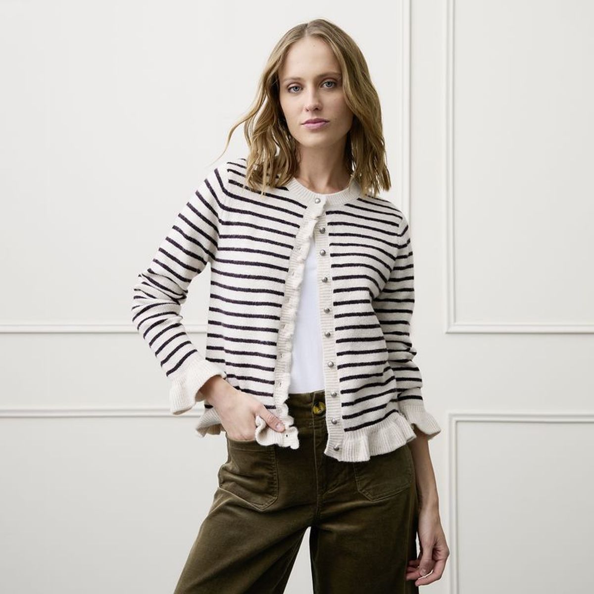 BASEMENT - Cardigan Mujer  de Algodón Basement