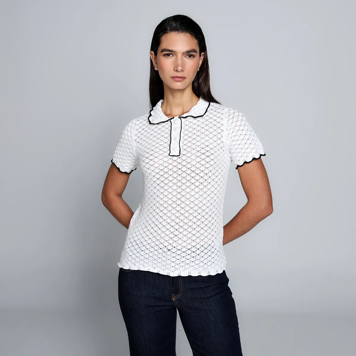 BASEMENT - Blusa Mujer Manga corta De Algodón Basement
