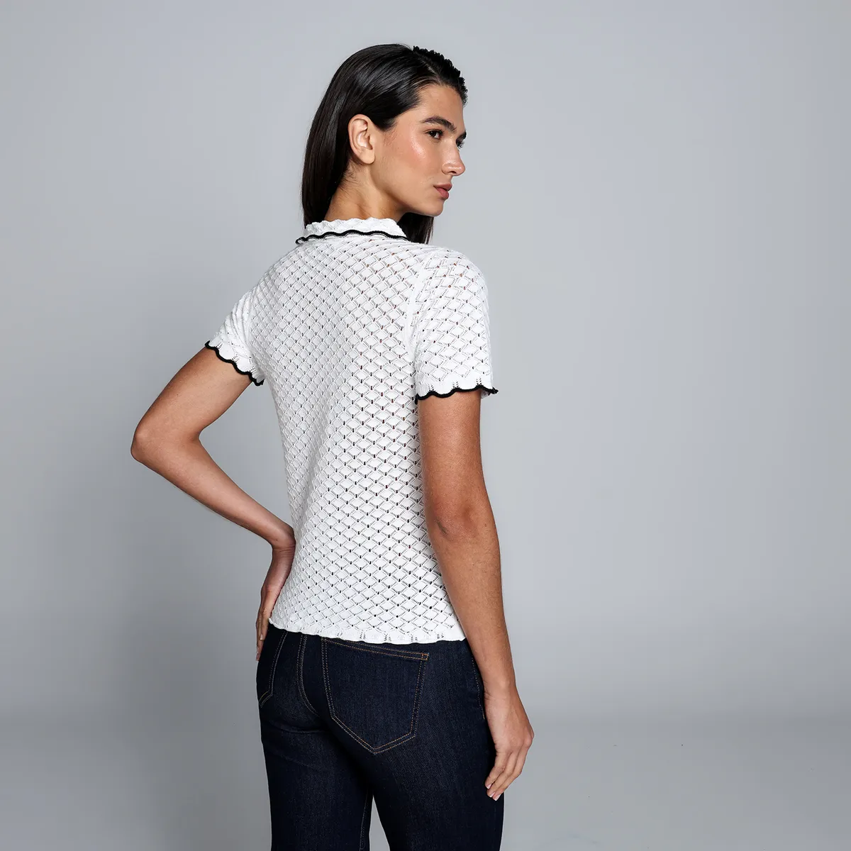 BASEMENT - Blusa Mujer Manga corta De Algodón Basement