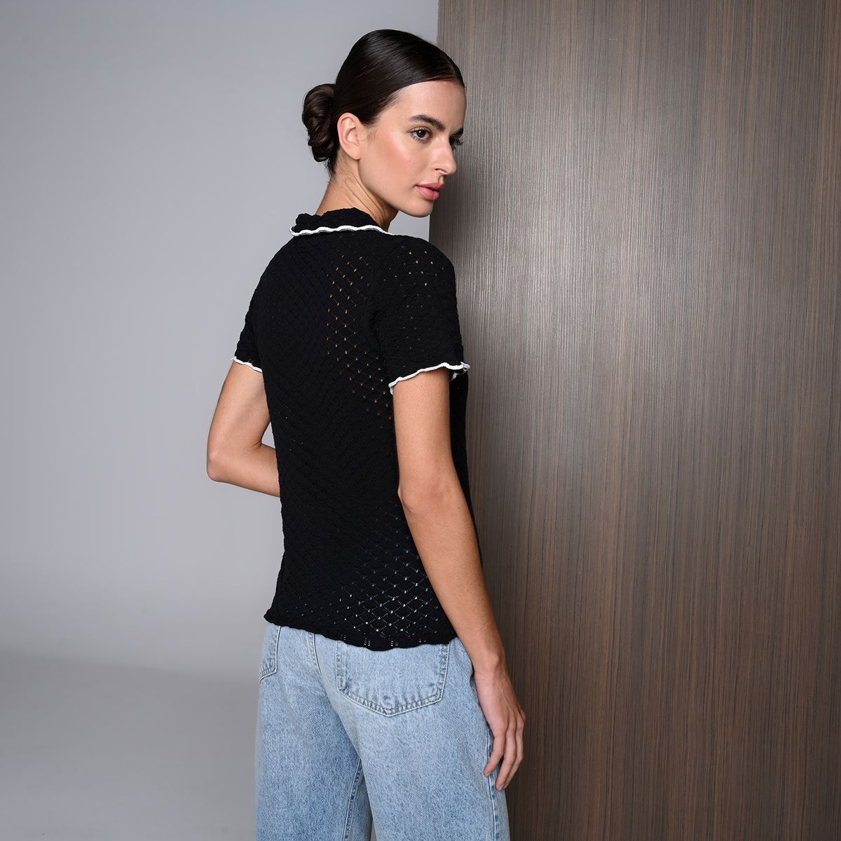 BASEMENT - Blusa Mujer Manga corta De Algodón Basement