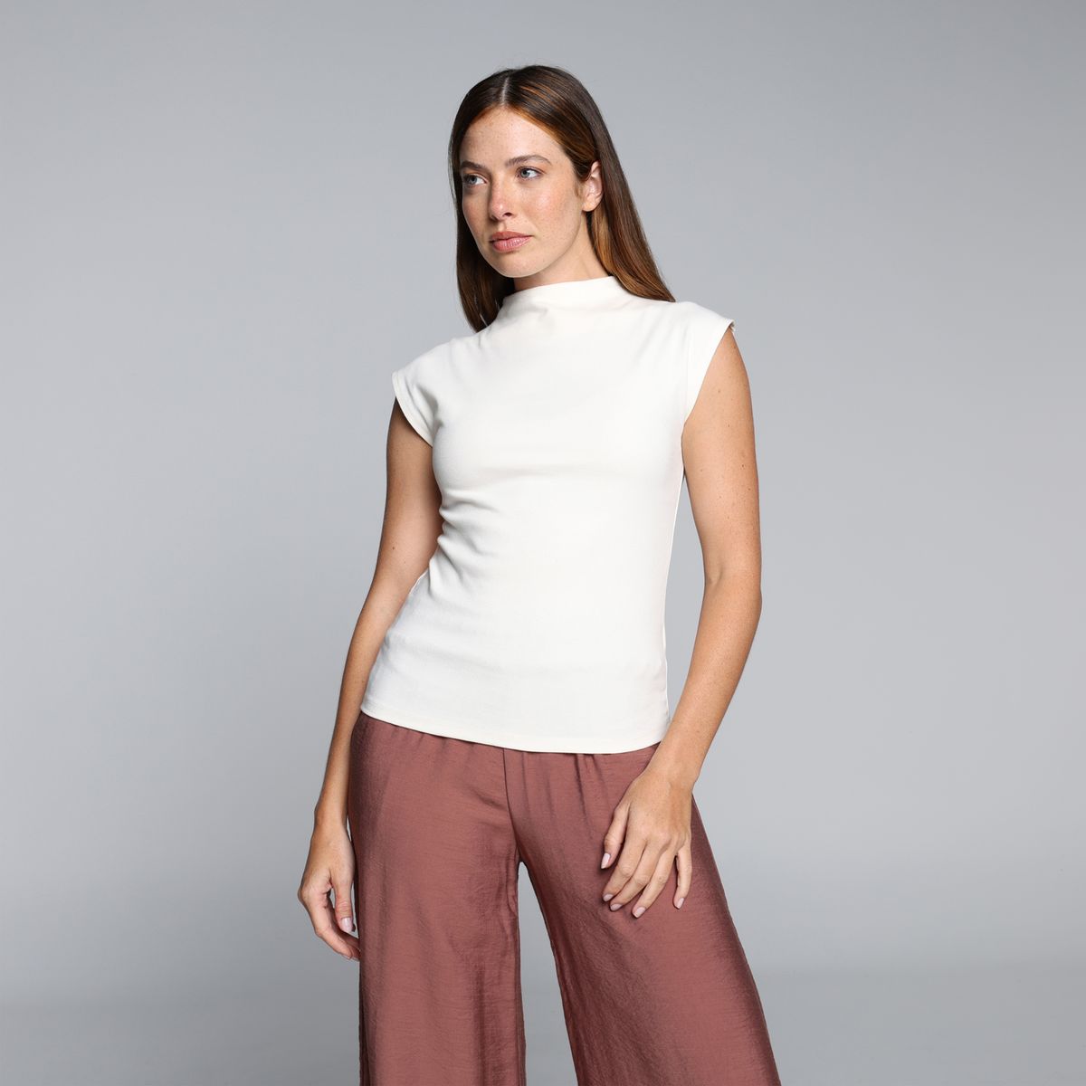 BASEMENT - Blusa Mujer Manga Corta De Algodón Basement