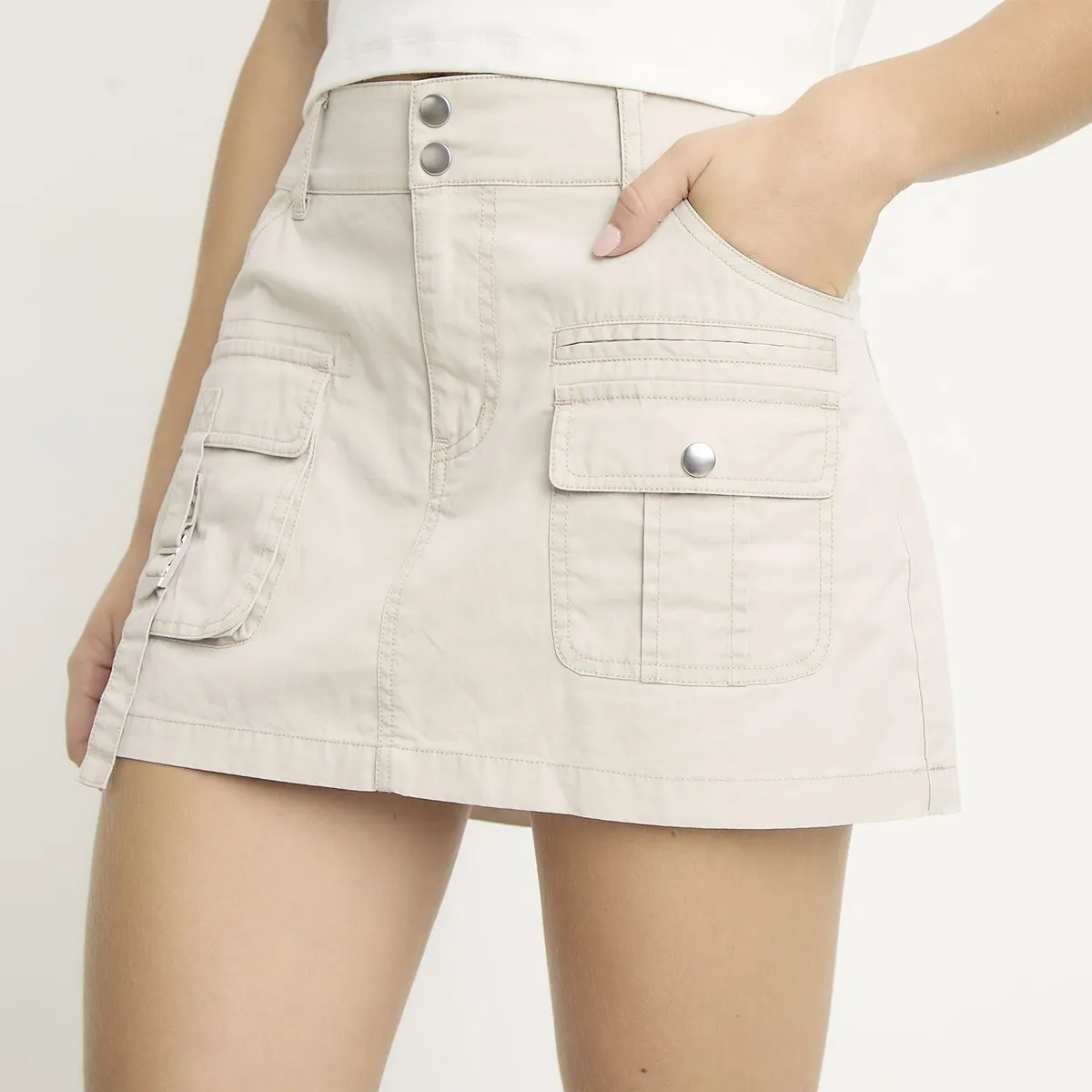 SYBILLA - Falda Cargo Mujer Tiro medio Sybilla