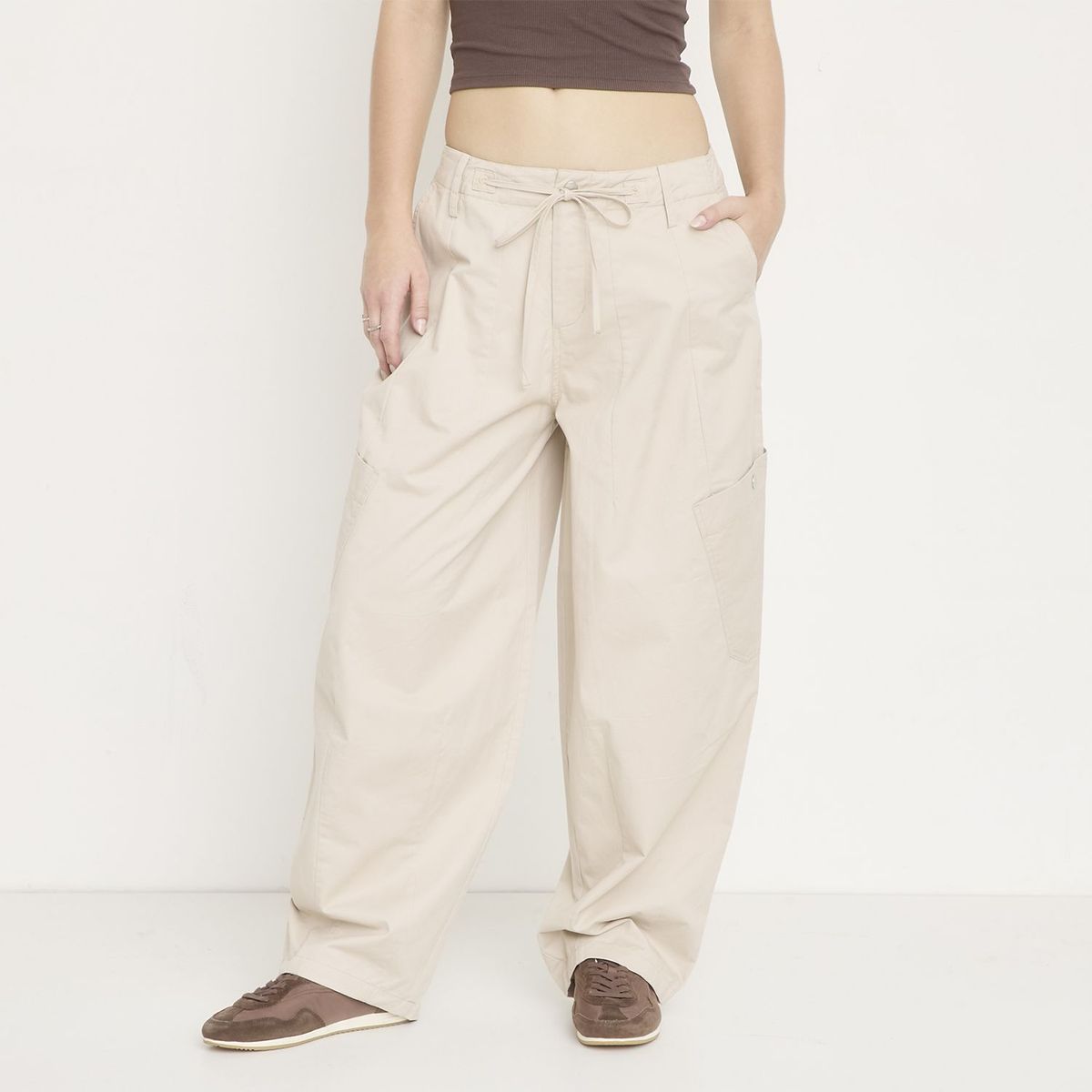 SYBILLA - Pantalón Cargo Mujer Tiro medio Sybilla