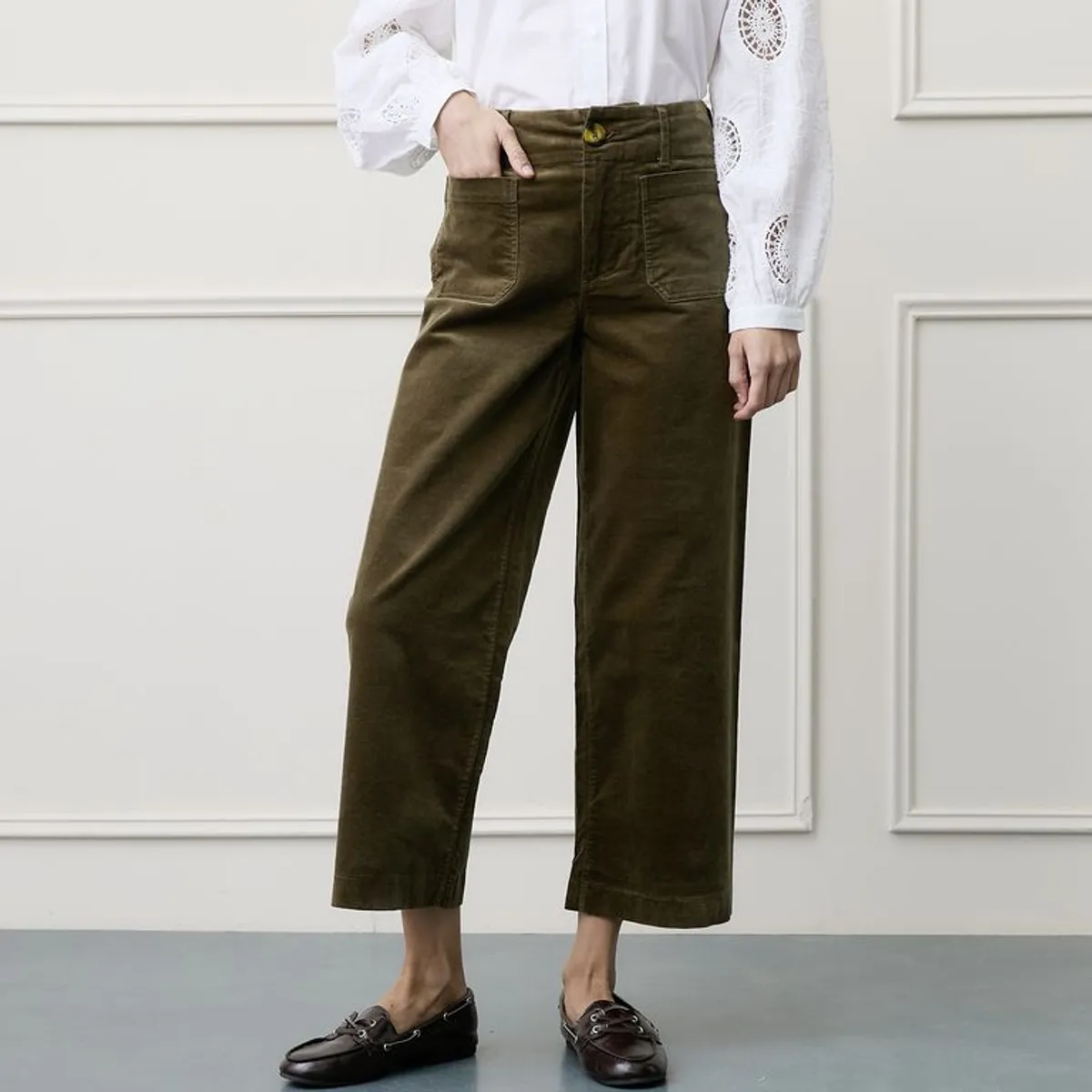 BASEMENT - Pantalón Capri Mujer de Algodón Basement