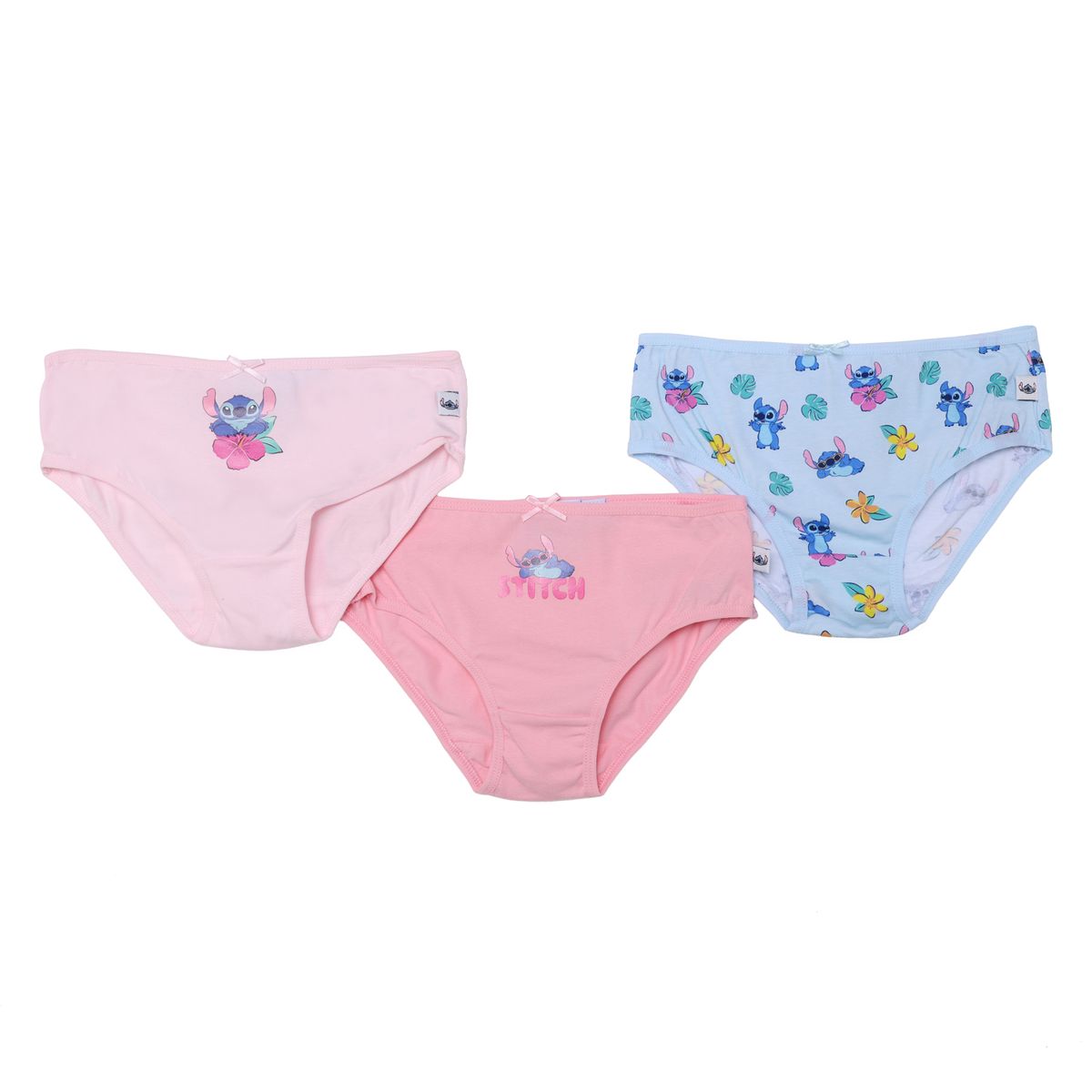 LILO & STITCH - Panty para Niña Pack de 3 unidades de Algodón Lilo & Stitch