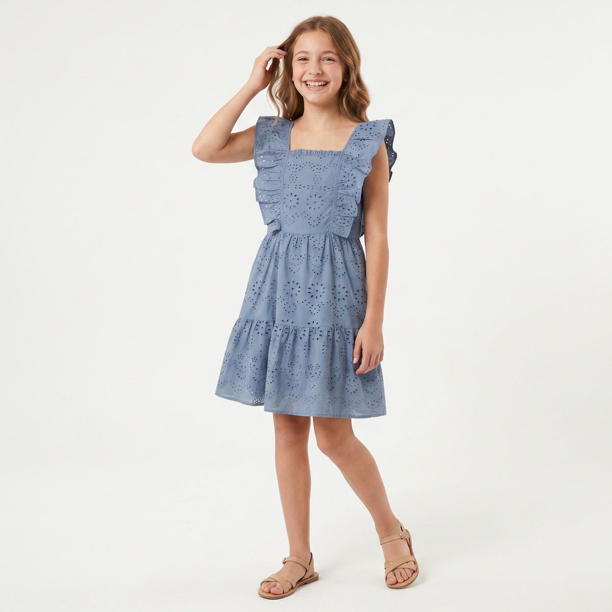 ELV - Vestido para Niña de Algodón Elv