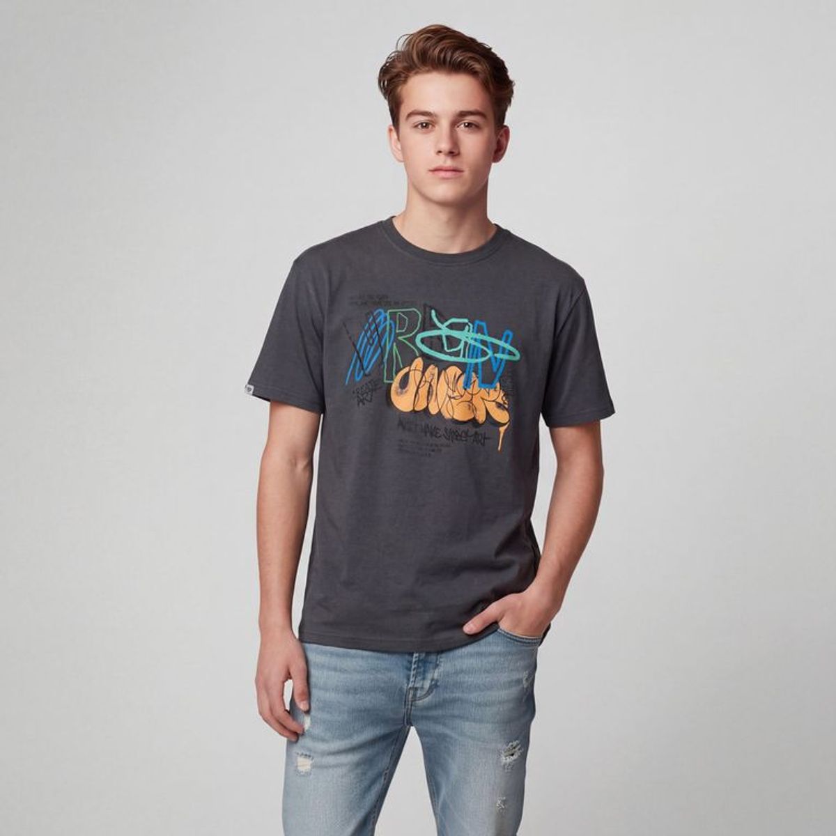 FEDERATION - Camiseta para Niño con Estampado de Algodón Federation