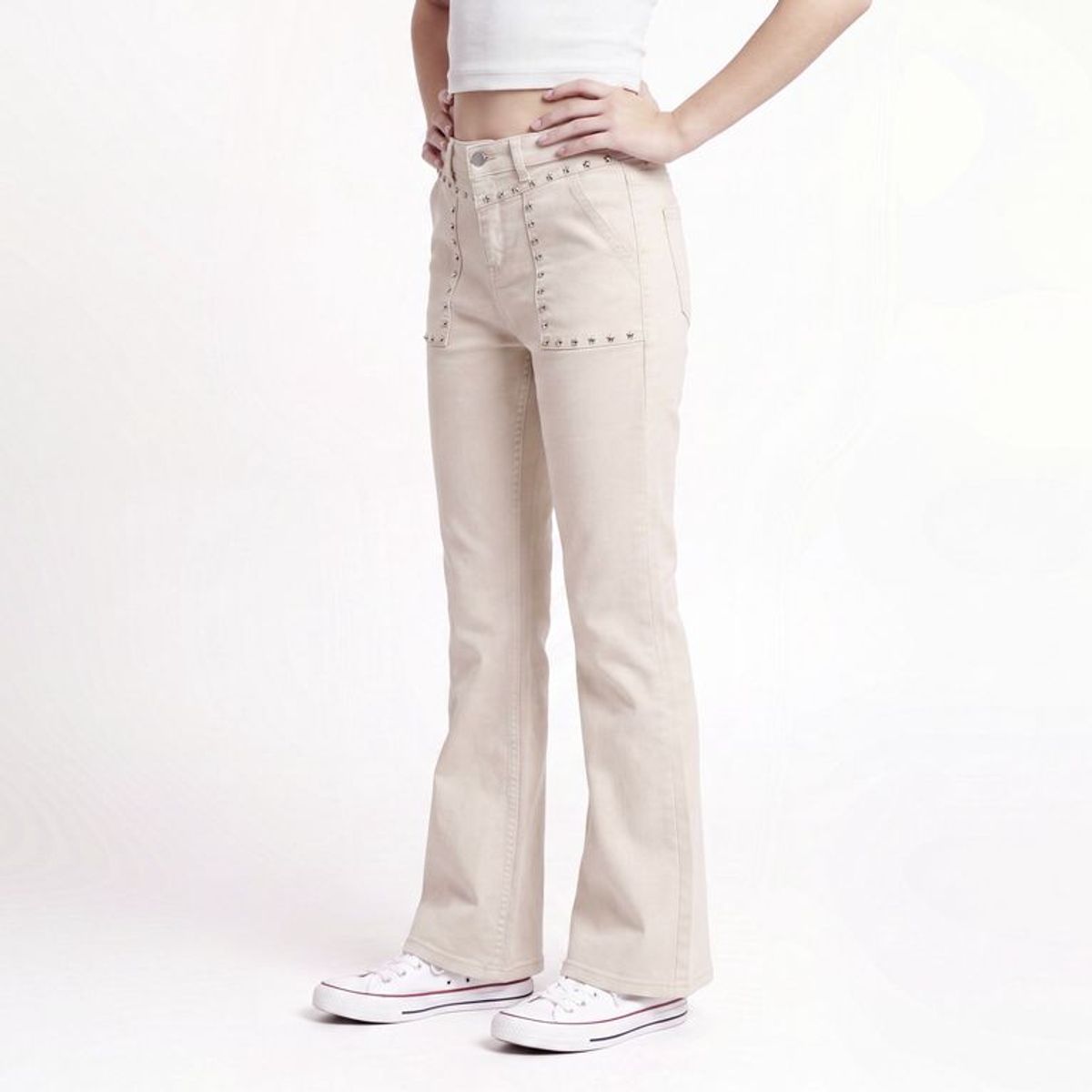 ELV - Pantalón para Niña de Algodón Elv