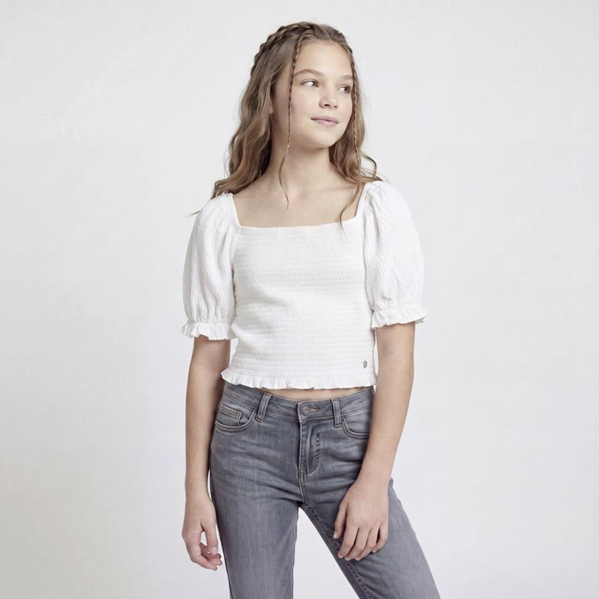 ELV - Blusa Para Niña Manga corta de Algodón Elv