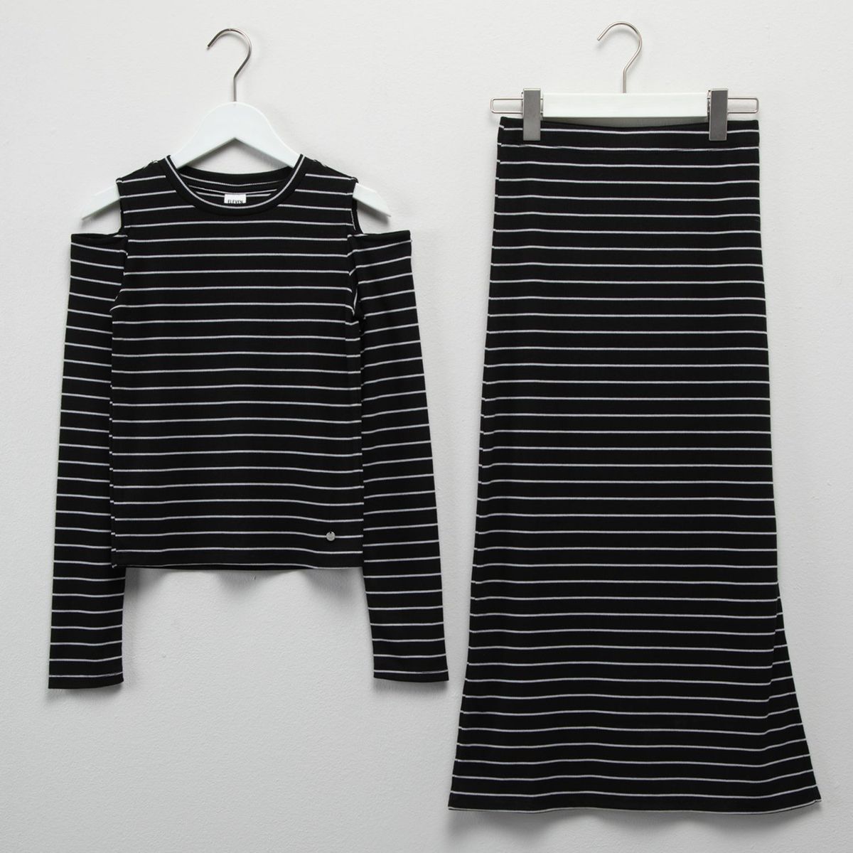 ELV - Conjunto Camiseta manga larga + Falda para Niña en Poliéster ELV