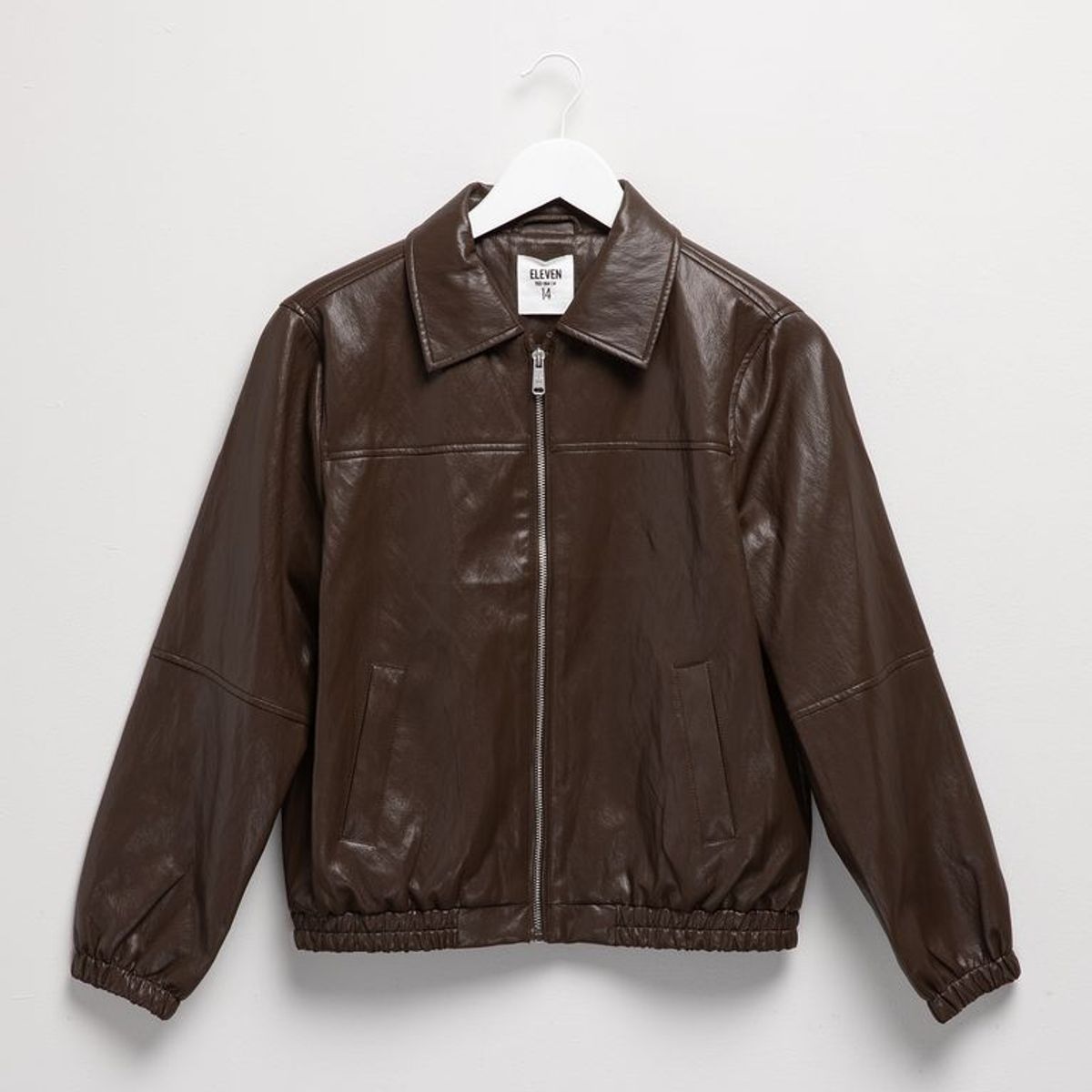 ELV - Chaqueta para Niña Efecto cuero Elv