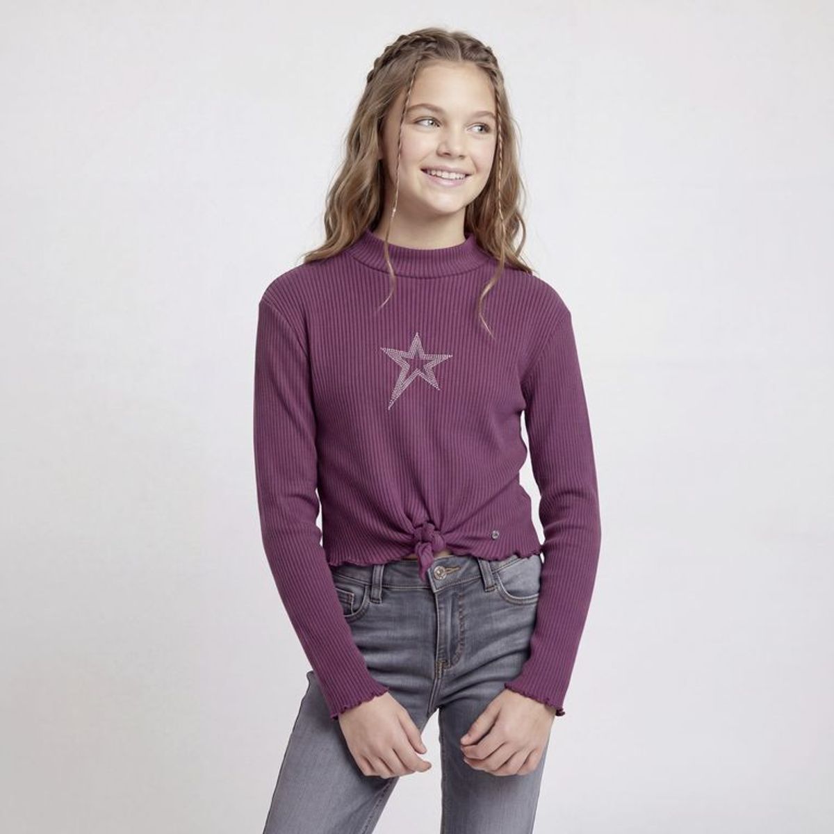 ELV - Camiseta manga larga para Niña con Estampado Elv