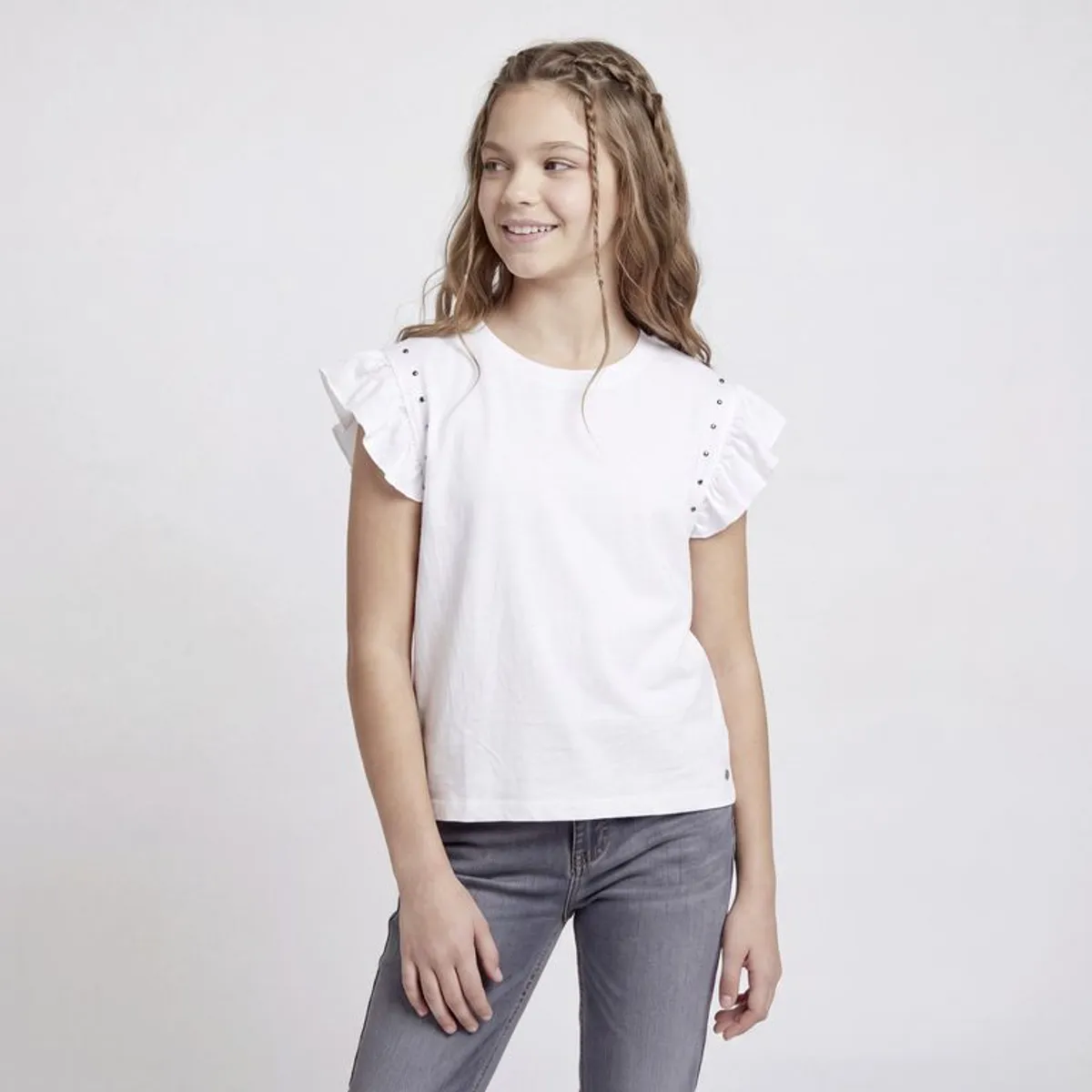 ELV - Camiseta para Niña de Algodón Elv
