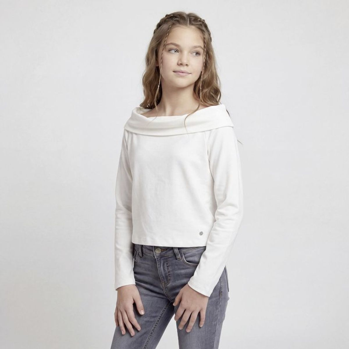 ELV - Camiseta Manga larga para Niña de Algodón Elv