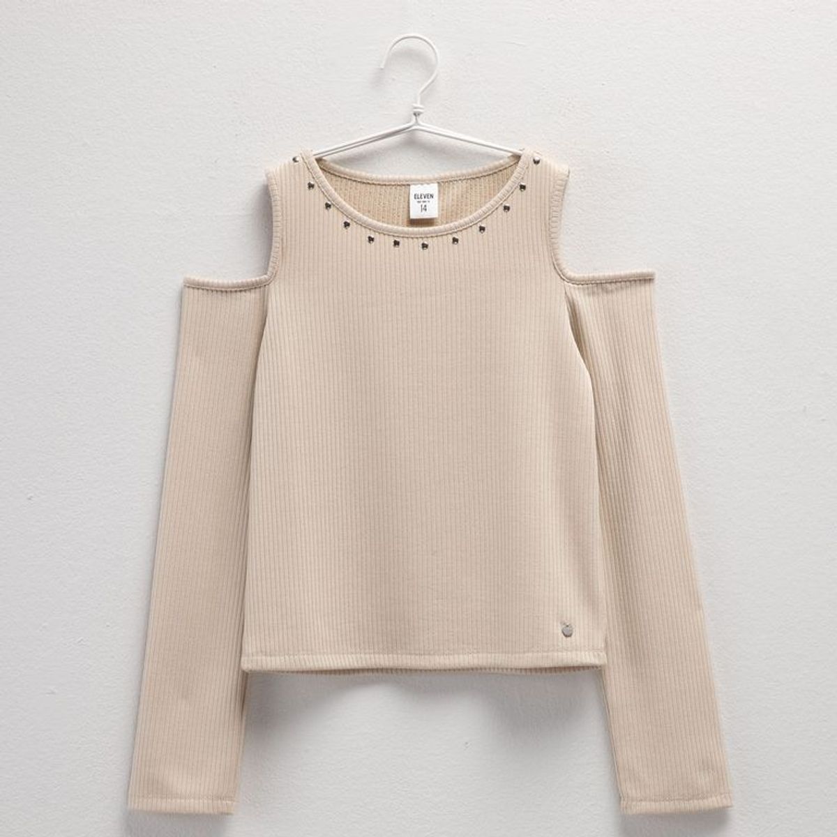 ELV - Camiseta Para Niña con Taches manga larga Elv