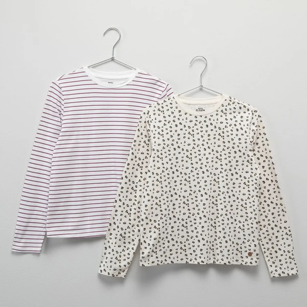 ELV - Camiseta para Niña Pack de 2 unidades con Estampado Manga larga Elv