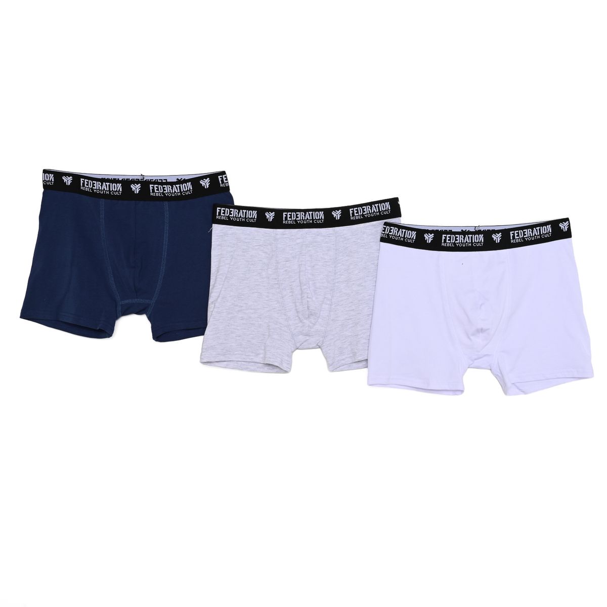 FEDERATION - Boxer para Niño Pack de 3 unidades de Algodón Federation