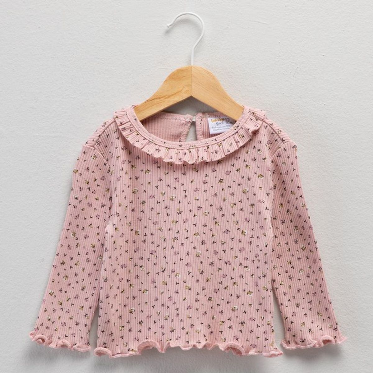 YAMP - Camiseta Manga larga para Bebé niña con Flores de Algodón Yamp