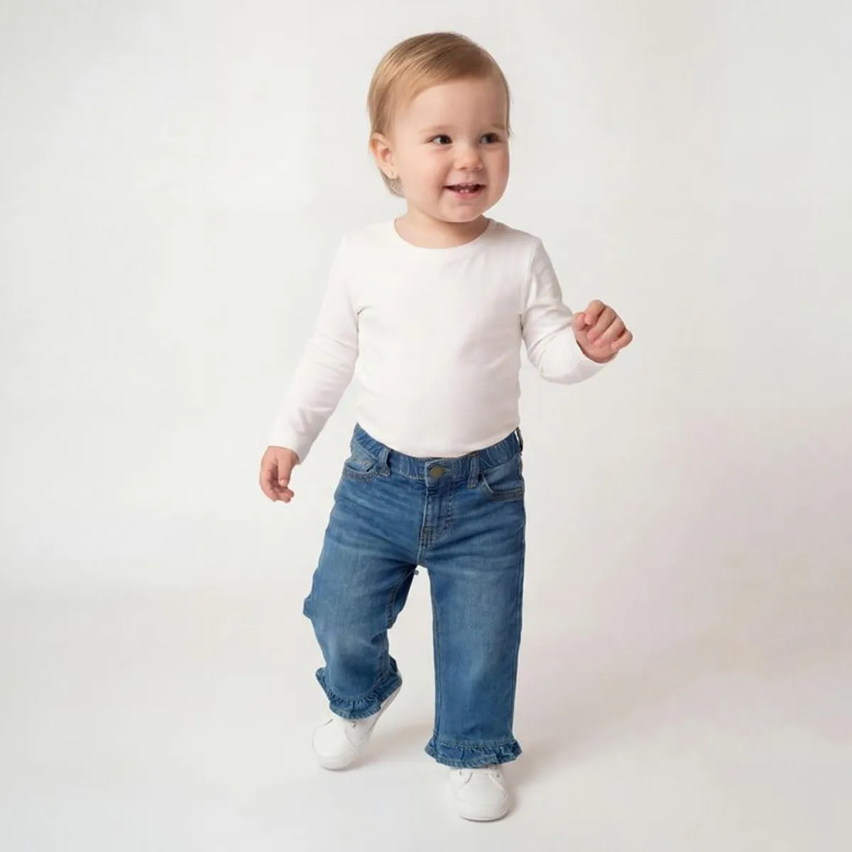 YAMP - Jean para Bebé niña de Algodón Yamp