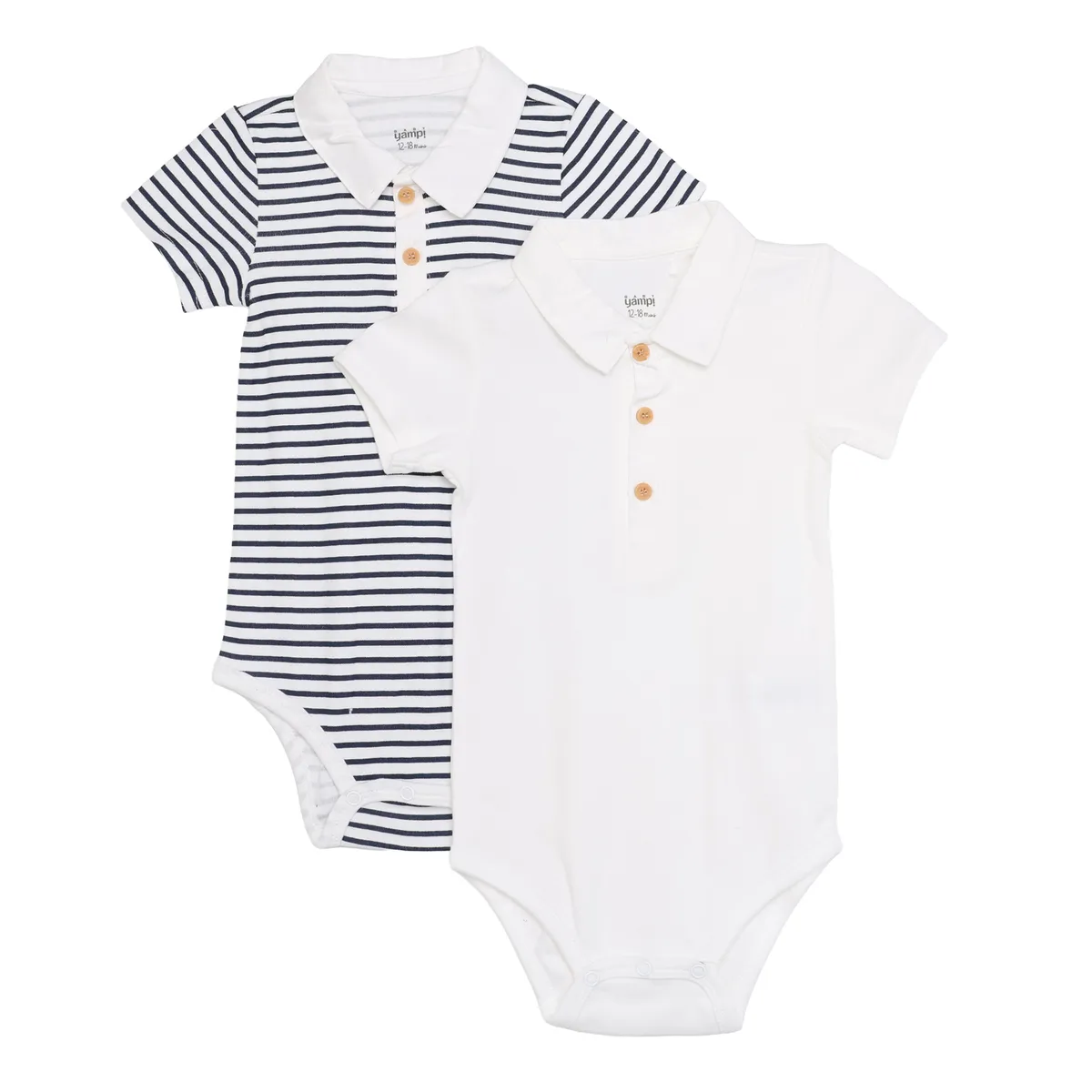 YAMP - Bodie para Bebé niño Pack de 2 de Algodón Yamp
