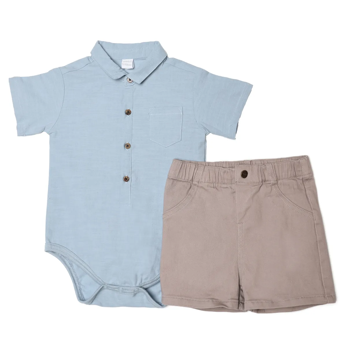 YAMP - Conjunto Camisa manga corta + Pantalón para Bebé niño en Algodón Yamp