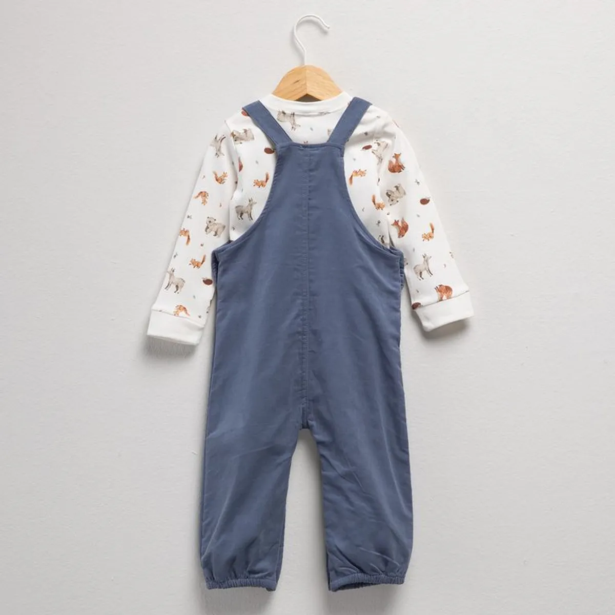 YAMP - Conjunto Jardinera + Body manga larga para Bebé niño en Algodón Yamp
