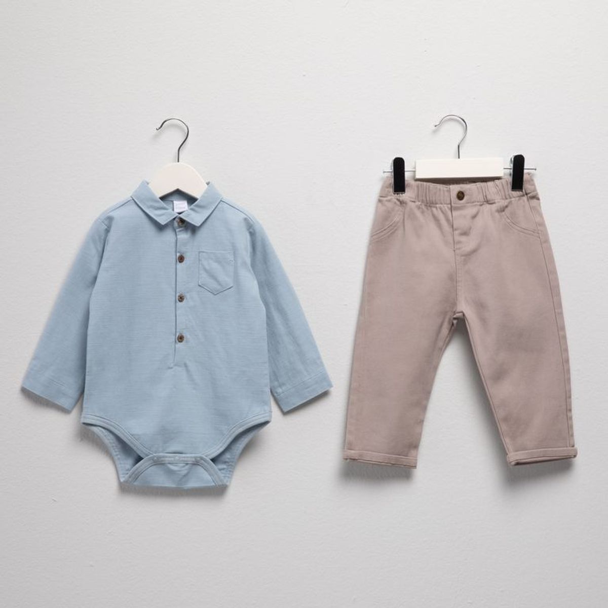 YAMP - Conjunto Body manga larga + Pantalón para Bebé niño en Algodón Yamp