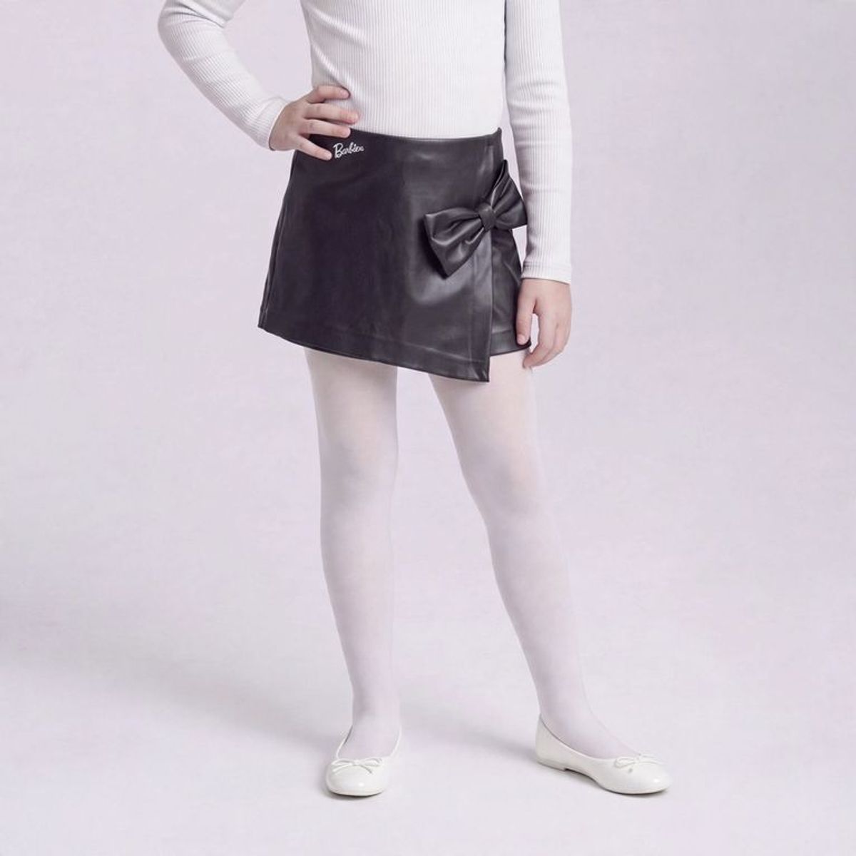 BARBIE - Short para Niña Efecto cuero Barbie