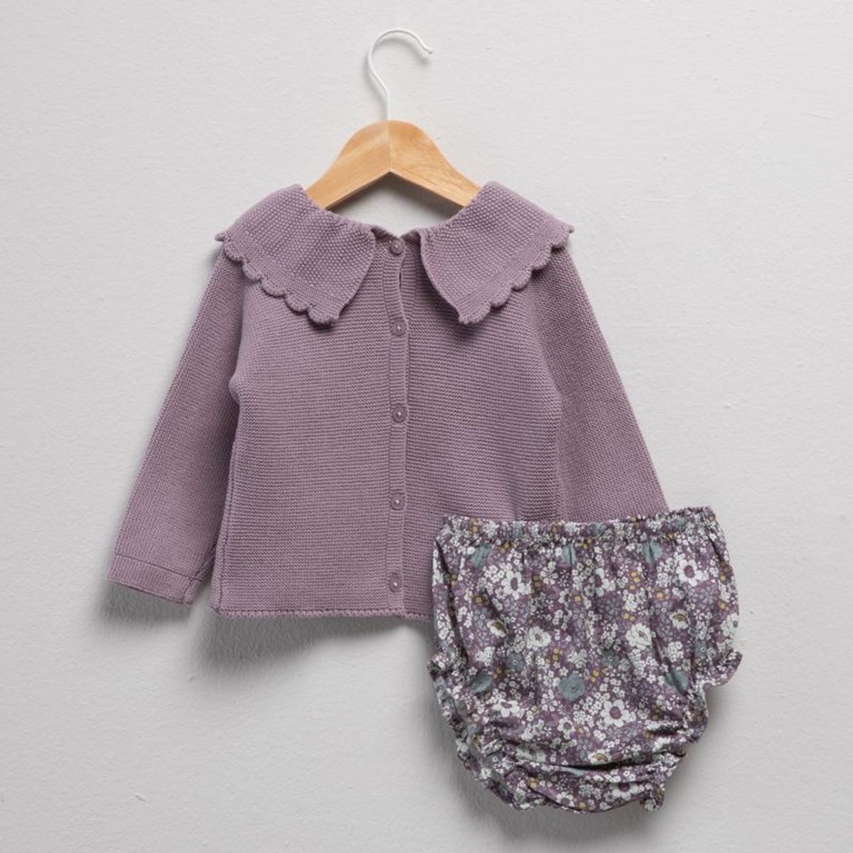 CONIGLIO - Conjunto Saco + Calzoncito para Bebé niña en Algodón Coniglio