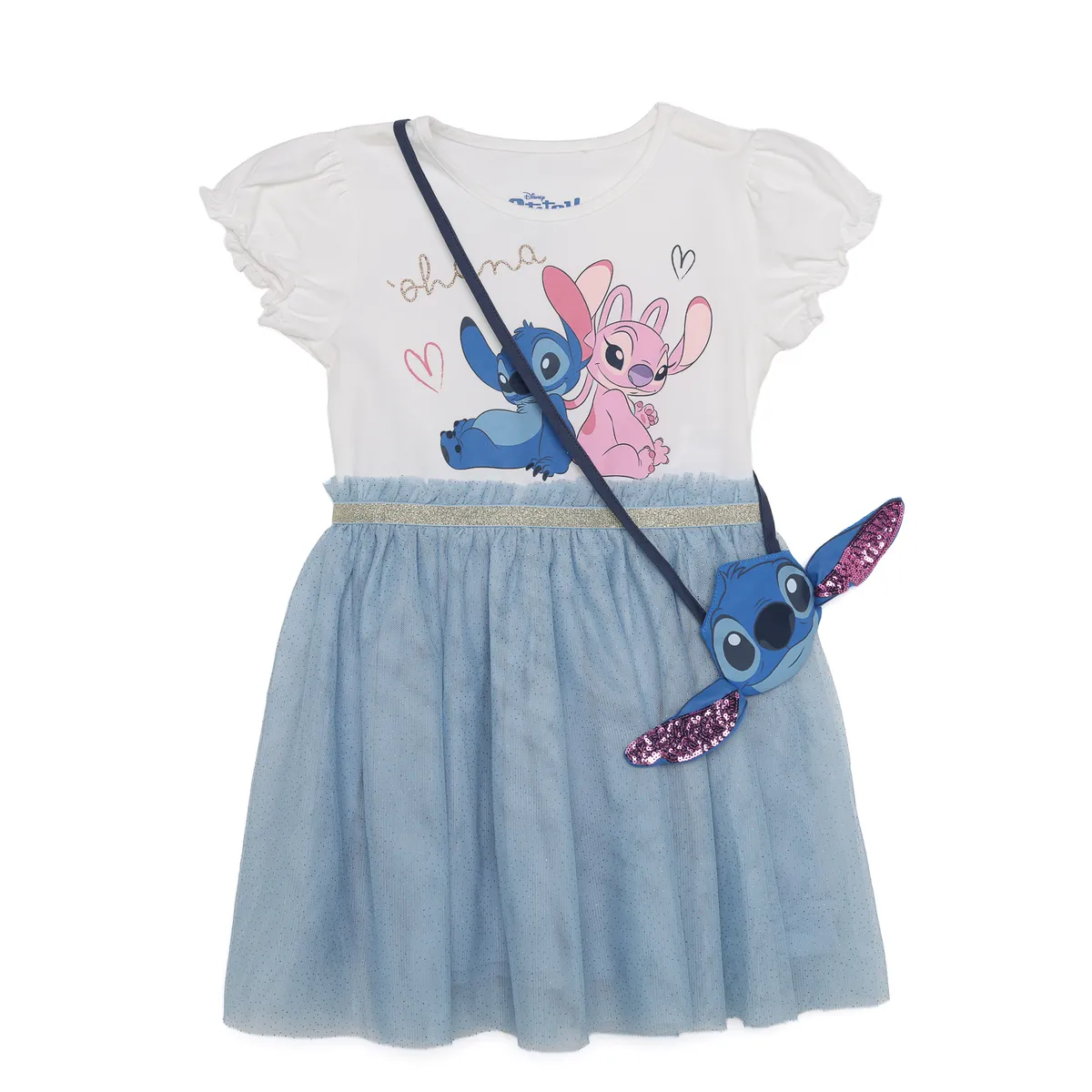 LILO & STITCH - Vestido Tutú para Niña con Estampado de Algodón Lilo & Stitch