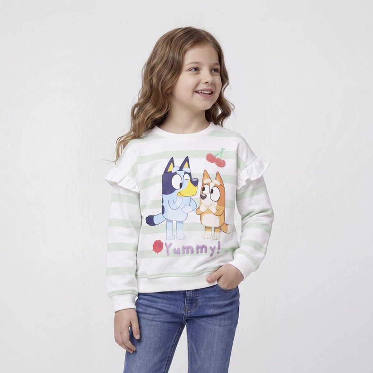 BLUEY - Saco para Niña con Estampado de Algodón Bluey