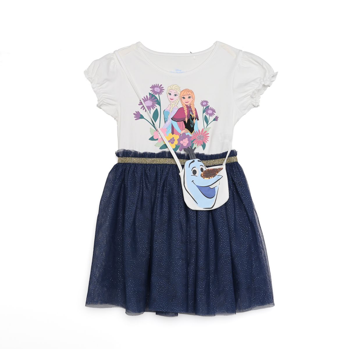 FROZEN - Vestido Tutu para Niña con Estampado de Algodón Frozen
