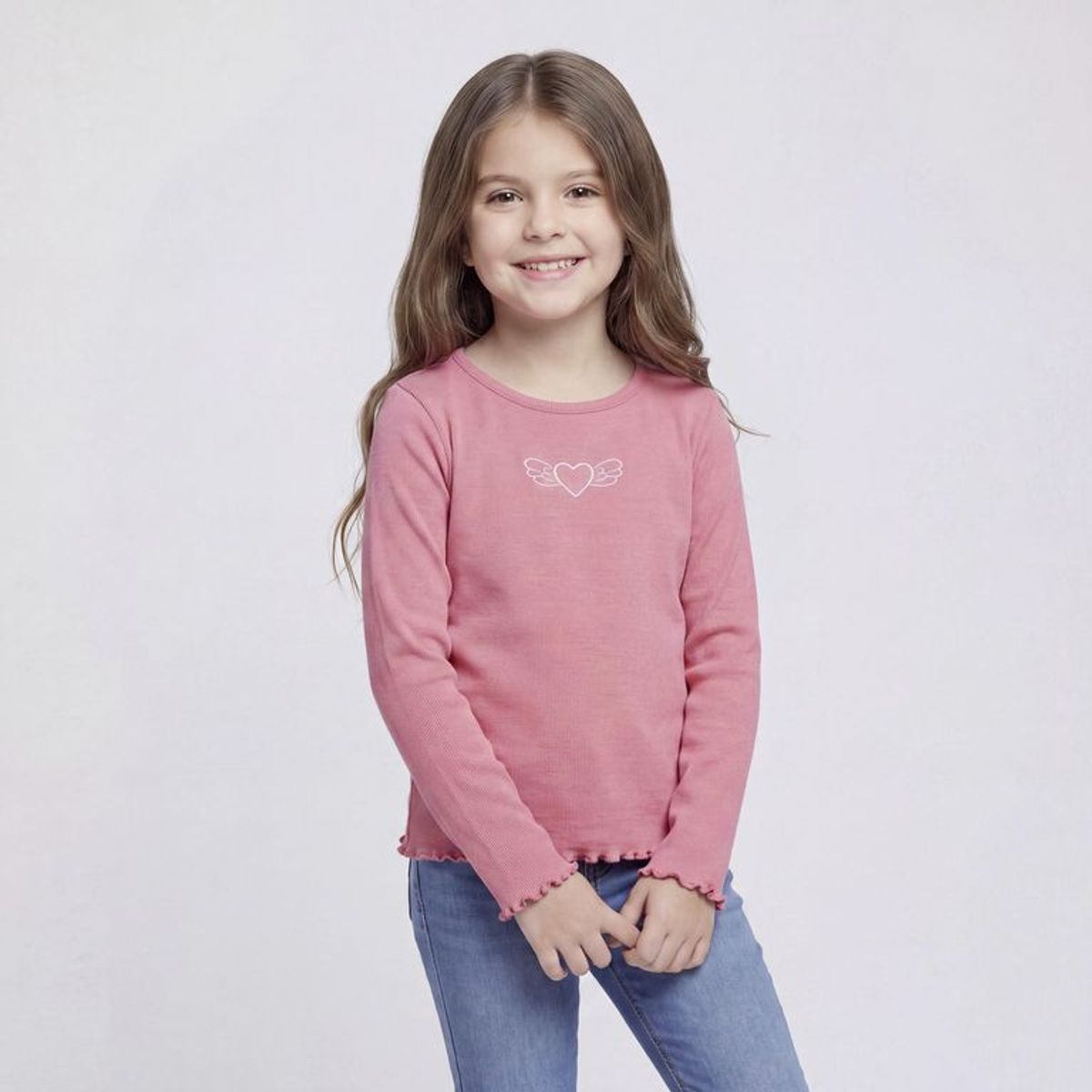 YAMP - Camiseta Manga larga para Niña de Algodón Yamp