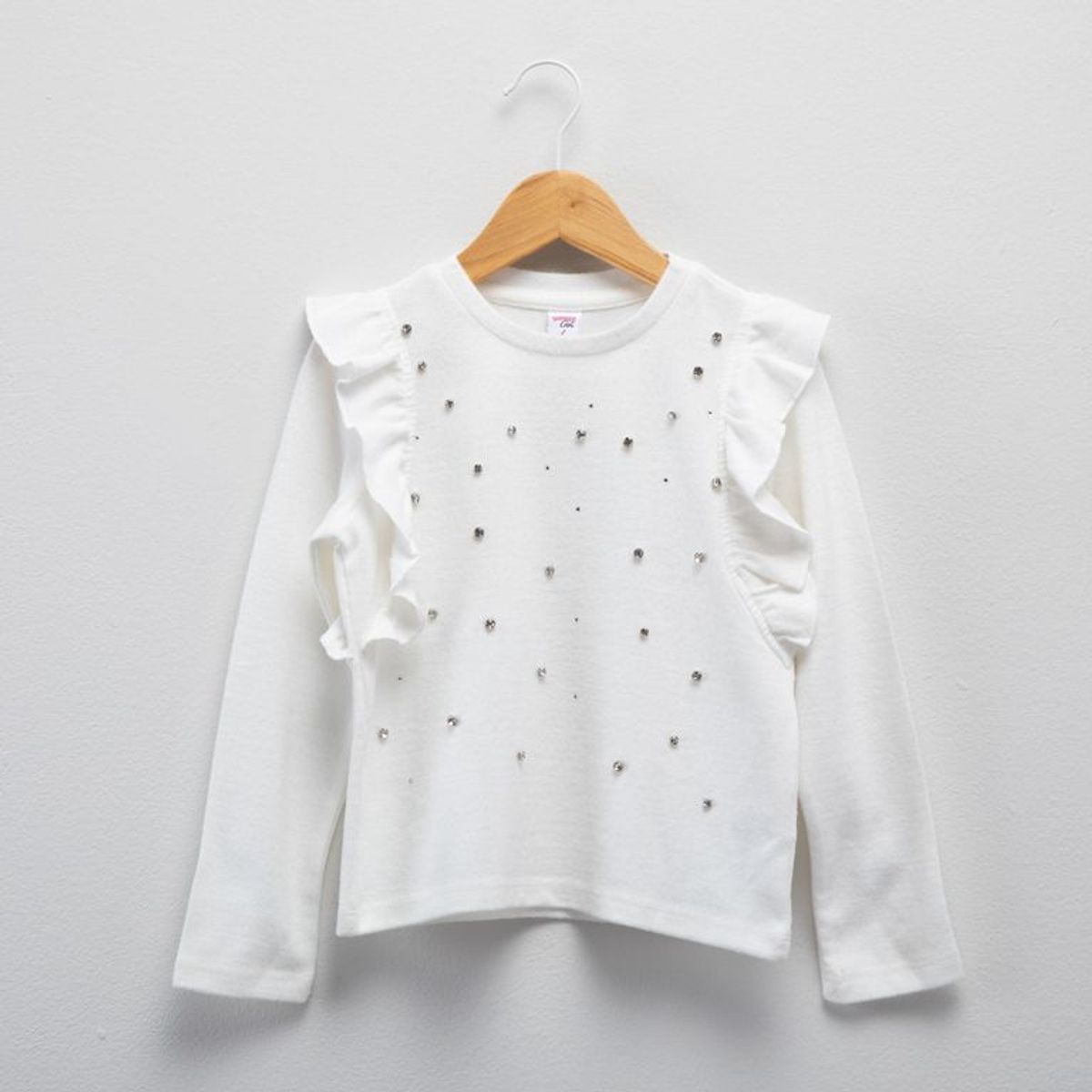 YAMP - Camiseta manga larga para Niña con aplique Yamp