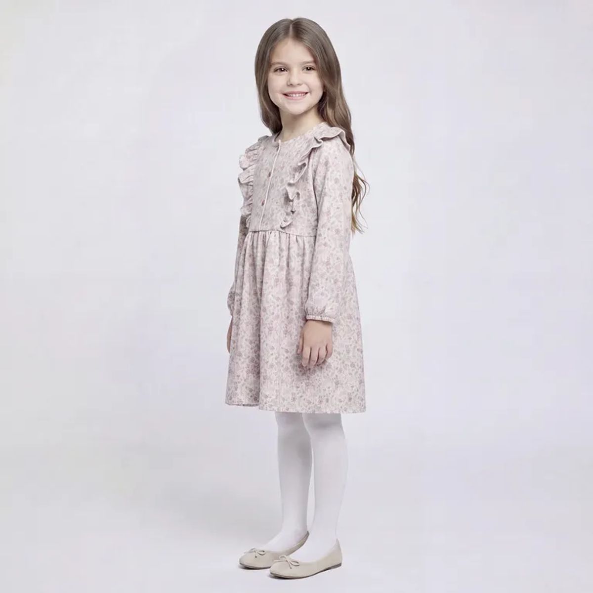 YAMP - Vestido para Niña con Flores Corto Yamp