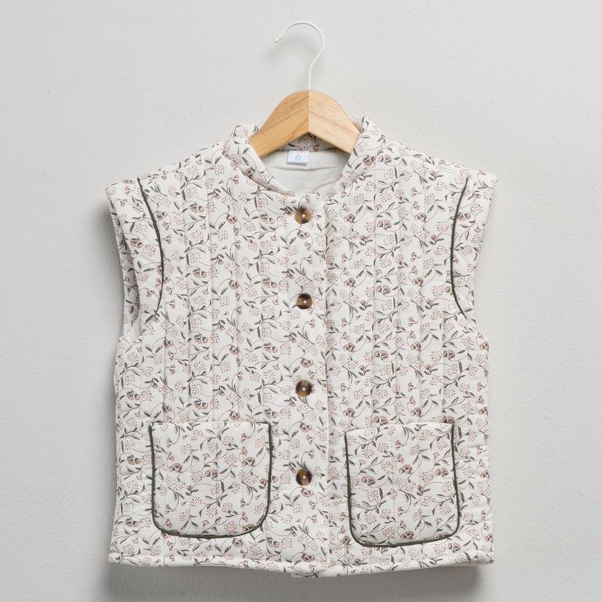 YAMP - Chaleco para Niña con Flores de  Algodón Yamp