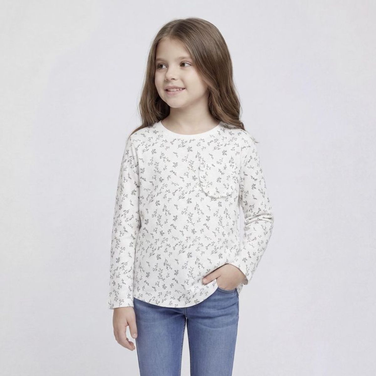 YAMP - Camiseta para Niña Manga larga de Algodón Yamp