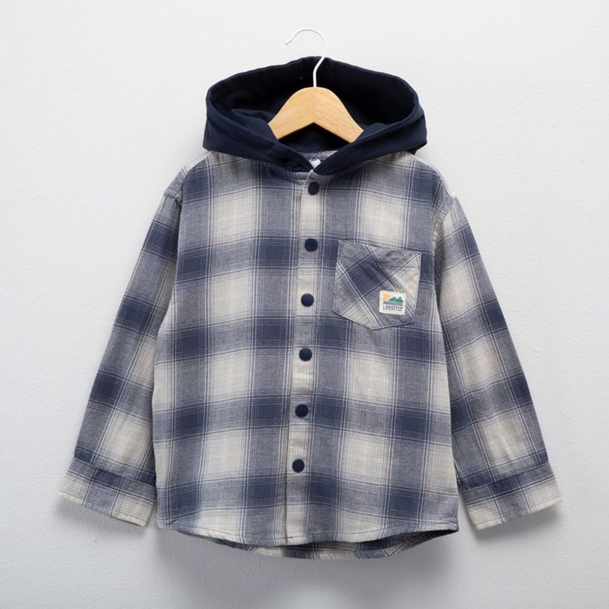 YAMP - Camisa para Niño con Cuadros de Algodón Yamp
